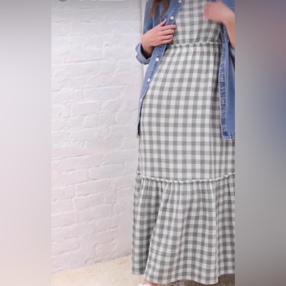 UpWest Green and White Checkered Maxi Dress - Picture 6 of 6